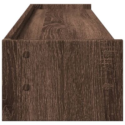 vidaXL Support de moniteur chêne marron 100x24x16 cm bois d'ingénierie