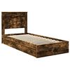 vidaXL Lit de Rangement Ch&ecirc;ne fum&eacute; 90 x 190 cm Bois d'ing&eacute;nierie