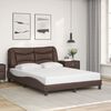vidaXL Cadre de lit sans matelas Hvar marron 140x190 cm similicuir