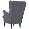 vidaXL fauteuil Gris fonc&eacute; 92 x 71 x 91 cm Velours