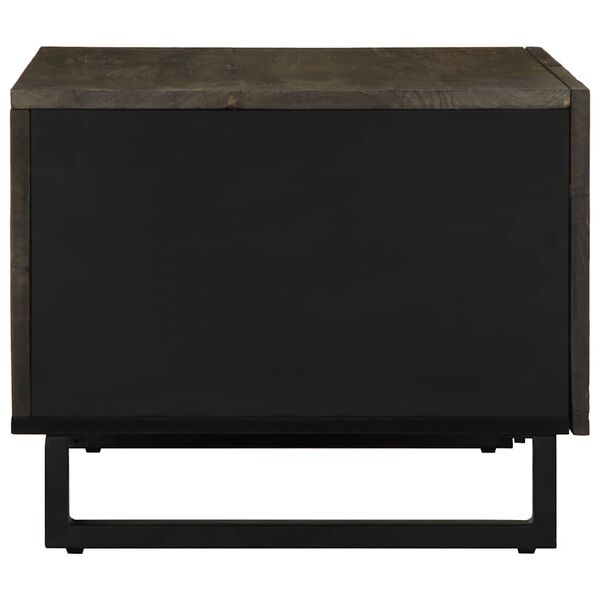 vidaXL Table basse noir 80x50x40 cm bois massif de manguier