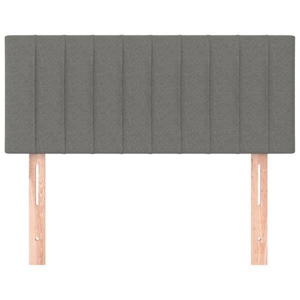 vidaXL T&ecirc;te de lit Gris fonc&eacute; 90x5x78/88 cm Tissu