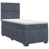 vidaXL Lit boxspring avec matelas Gris fonc&eacute; Simple Velours