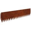 vidaXL Bordure de Pelouse 20 pc 103 x 25 cm Acier Rouill&eacute;