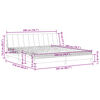 vidaXL Lit avec matelas Hanko noir 200x200 cm velours