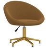 vidaXL Chaises &agrave; manger lot de 4 marron velours