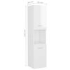 vidaXL Ensemble de meubles de salle de bain Blanc brillant Agglom&eacute;r&eacute;