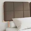 vidaXL Cadre de lit avec t&ecirc;te de lit rembourr&eacute;e Taupe 160 x 200 cm