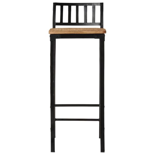 vidaXL Ensemble de bar 5 pcs bois de manguier brut massif et m&eacute;tal