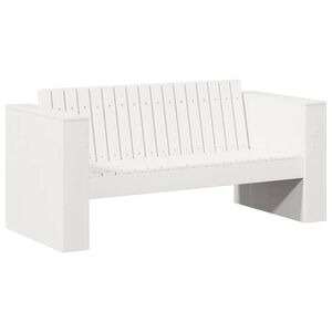 vidaXL Canap&eacute; de jardin Blanc 134 x 60 x 62 cm Pin massif