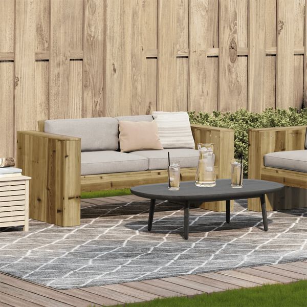 vidaXL Canap&eacute; de jardin 2 places bois de pin impr&eacute;gn&eacute;