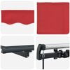 vidaXL Auvent R&eacute;tractable Rouge 400 &times; 350 cm Polyester et Acier
