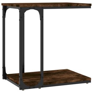vidaXL Table d'appoint Ch&ecirc;ne fum&eacute; 50x35x52 cm Bois d'ing&eacute;nierie
