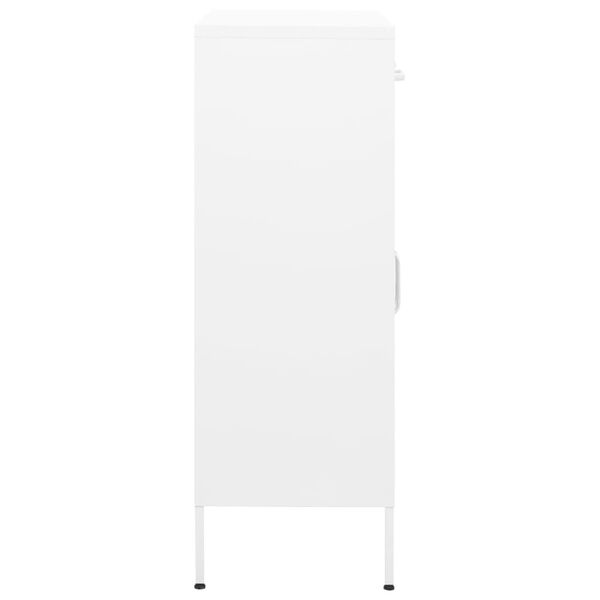 vidaXL Armoire de rangement Blanc 80x35x101,5 cm Acier