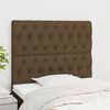 vidaXL T&ecirc;te de lit marron fonc&eacute; 90x7x118/128 cm Tissu