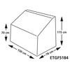 Eurotrail Housse de protection de banc de salon 150x78x115/70 cm Gris