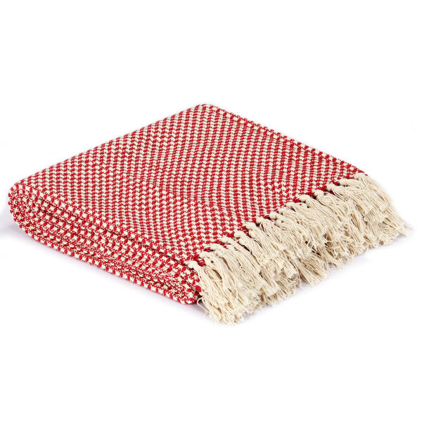 vidaXL Couverture en coton 220x250 cm Rouge