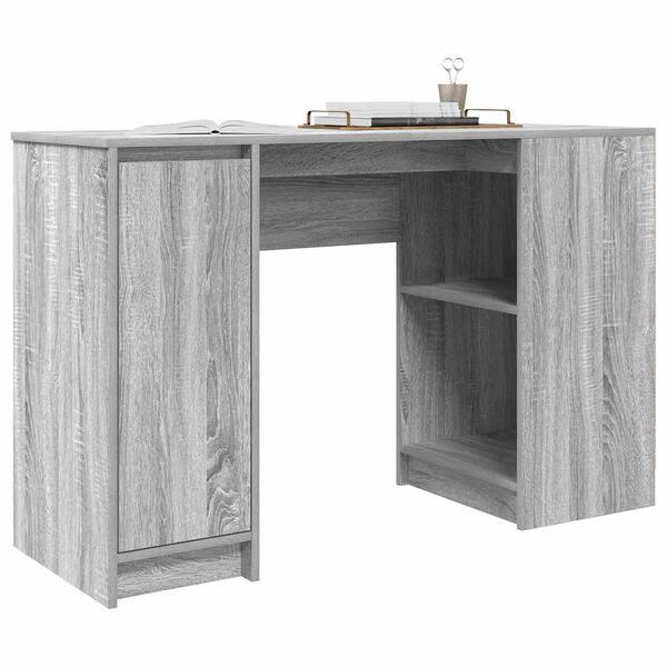 vidaXL Bureau sonoma gris 120x42x76 cm bois d'ingénierie