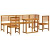 vidaXL Ensemble bistro de jardin 6 pcs Marron Bois d'Acacia Massif