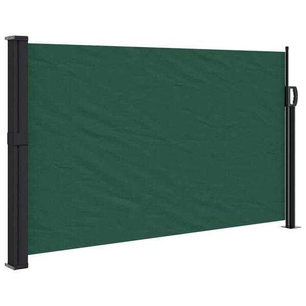 vidaXL Auvent lat&eacute;ral r&eacute;tractable vert fonc&eacute; 120x600 cm