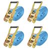 vidaXL Sangle d&rsquo;arrimage &agrave; cliquet 4 pcs 4 tonnes 8 m x 50 mm Bleu