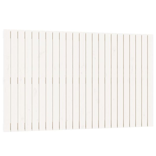 vidaXL T&ecirc;te de lit murale Blanc 147x3x90 cm Bois massif de pin