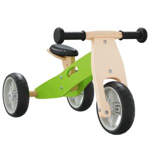 vidaXL Vélo d'équilibre pour enfants 2-in-1 vert