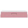 vidaXL Lit avec rangement et matelas Rose 90 x 190 cm Velours