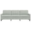 vidaXL Canap&eacute; &agrave; 3 places Gris clair 210 cm Velours