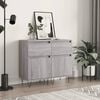 vidaXL Buffets 2 pcs sonoma gris 40x35x70 cm bois d'ing&eacute;nierie