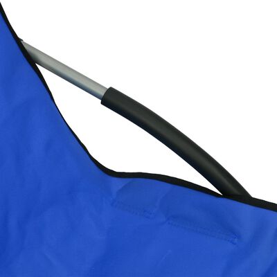 vidaXL Chaises de plage pliables 2 pcs Bleu Tissu