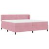 vidaXL Lit &agrave; ressorts avec matelas Rose 200 x 200 cm Velours