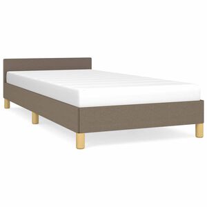 vidaXL Cadre de lit avec t&ecirc;te de lit sans matelas taupe 90x190cm tissu