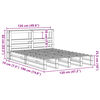 vidaXL Cadre de lit sans matelas 120x190 cm bois de pin massif
