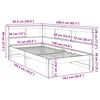 vidaXL Lit biblioth&egrave;que sans matelas blanc 75x190cm bois de pin massif