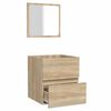 vidaXL Armoire de bain avec miroir ch&ecirc;ne sonoma bois d'ing&eacute;nierie