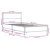 vidaXL Cadre de lit sans matelas noir 90x200 cm