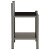 vidaXL Tables de chevet 2 pcs Gris et noir M&eacute;tal et verre