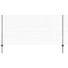 vidaXL Cl&ocirc;ture avec poteau Gris 1,2 x 25 m Acier et PVC
