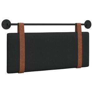 vidaXL T&ecirc;te de lit suspendue Uni Noir 110 x 55 x 5 cm PU antique