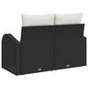 vidaXL Canap&eacute; de jardin Noir 124 x 62 x 69cm polyrotin