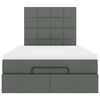 vidaXL Cadre de lit ottoman avec matelas gris fonc&eacute; 120x200cm tissu