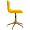 vidaXL Chaises &agrave; manger pivotantes lot de 4 jaune moutarde velours