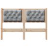 vidaXL T&ecirc;te de lit Marron et gris clair 135 cm Bois massif en pin