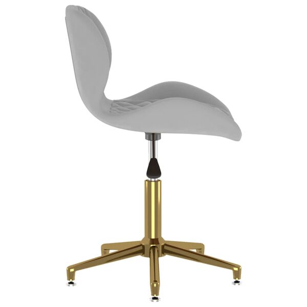 vidaXL Chaises pivotantes &agrave; manger lot de 4 gris clair velours