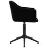 vidaXL Chaises &agrave; manger pivotantes lot de 4 Noir Velours