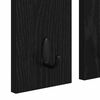 vidaXL Porte-manteau mural avec &eacute;tag&egrave;re Ch&ecirc;ne noir 85 x 10 x 45 cm