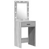 vidaXL Table de Toilette 2 pcs Gris 50 x 41 x 135 cm Bois d'ing&eacute;nierie