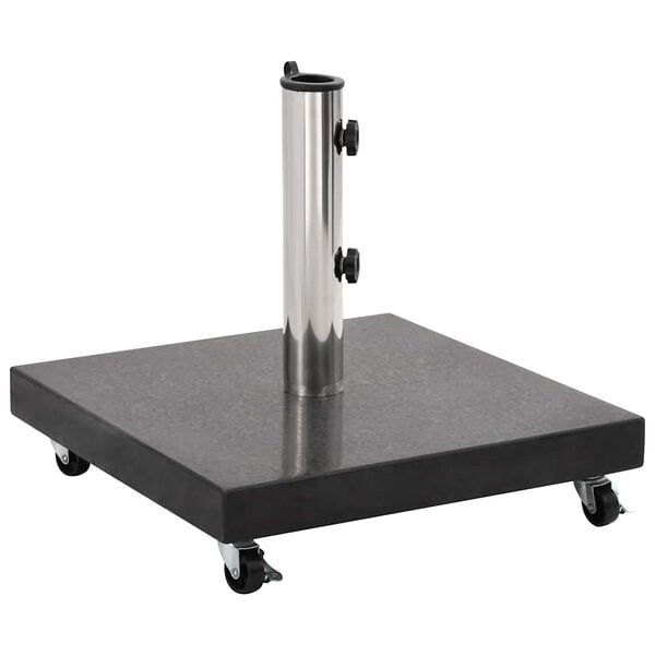 vidaXL Socle de parasol Granite 30 kg Carr&eacute; Noir