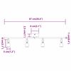 vidaXL Spot de plafond Nickel 70 x 9 x 12,5 cm Acier